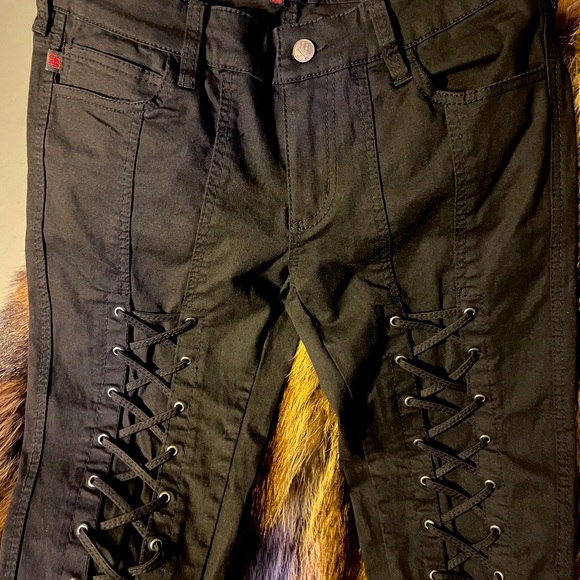 Royal Bones Denim - • Royal Bones ☠️Laced-up blackout jeans • size 9